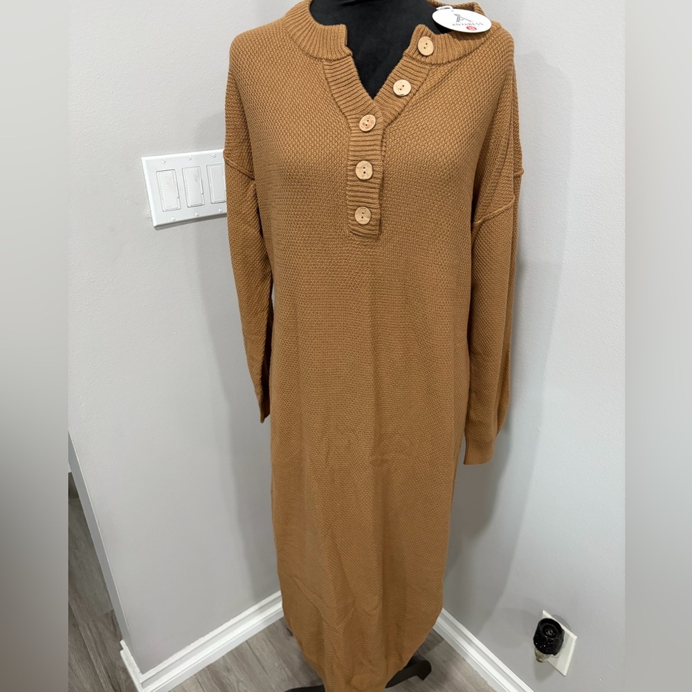 Andrabess khaki sweater  dress